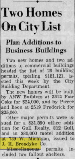 Downtowner Motel - Oct 14 1961 Article